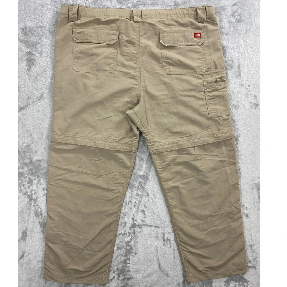 The North Face Paramount Peak Convertible Cargo Pants Mens XL Dune Beige Hiking